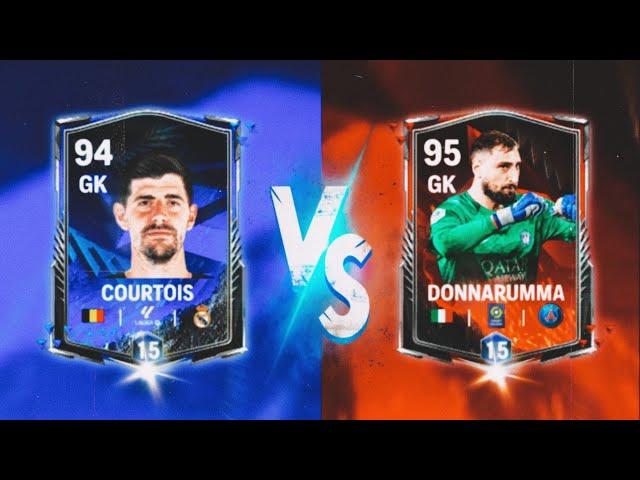 92 Courtois vs 93 Donnaruma review in ea fc mobile | Best gk in ea fc mobile