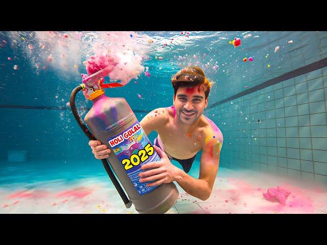 Holi Cylinder Under Water - Shocking Result