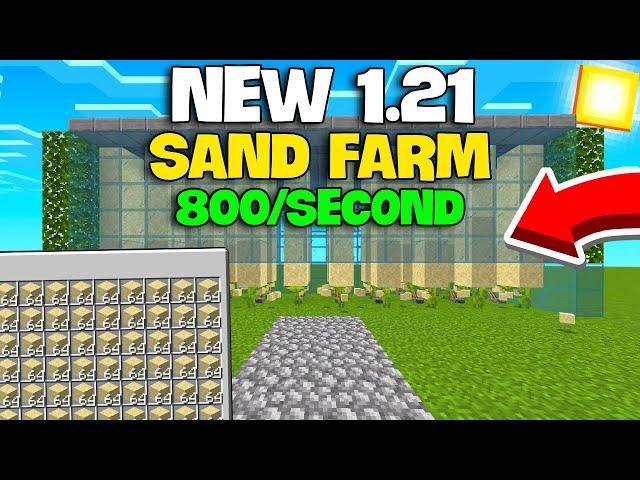 INSANE NEW Gravity Sand Farm Minecraft Bedrock 1.21 (FASTEST)