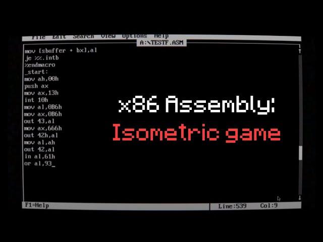 x86 assembly: Isometric game from scratch