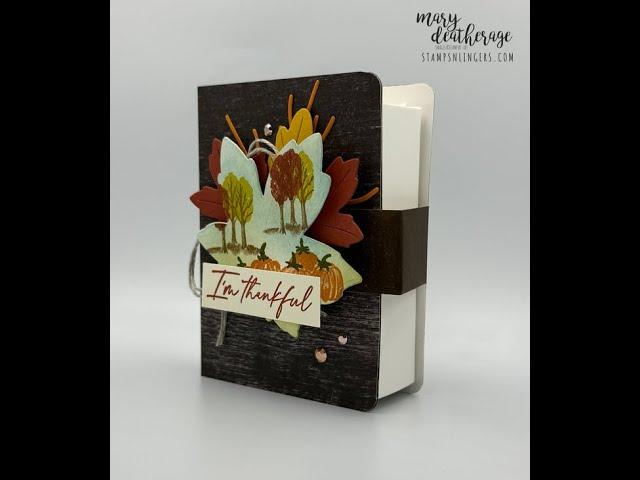 Stampin Up//Autumn Leaves//Scenic Pumpkin Patch//Country Woods DSP//Book Treat Box//Online Exclusive