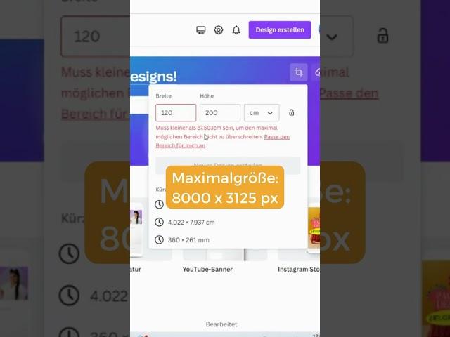 Canva-Hack: Abmessungen Design für Canva zu groß, was tun?