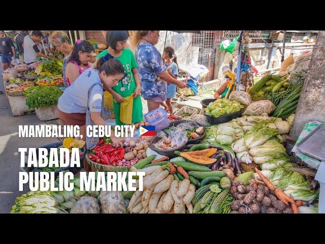  [4K] Filipino-Style Street Market: Tabada Public Market | Walking Tour | Cebu City | Philippines