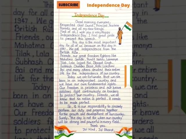 independence day speech in english independence day speech 2022 in english independence day speech