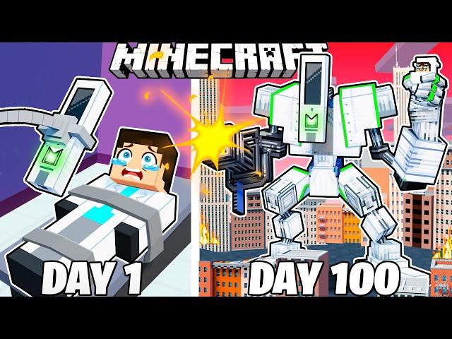 I Survived 100 Days as ROBO TITAN in Minecraft!