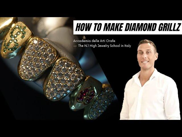 How to make diamond Grillz - Gem setting course Italy