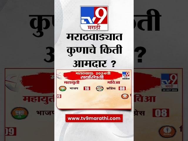 Vidhan Sabha Election 2024  | मराठवाड्यात कोणाचे किती आमदार ? | tv9 marathi