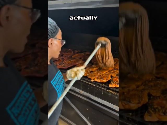 this girl hows how meat prepared in 5 star restorant