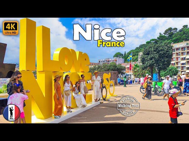  NICE Walking Tour: Explore Côte d'Azur's French Riviera Beauty in 4k-60fps  with Captions