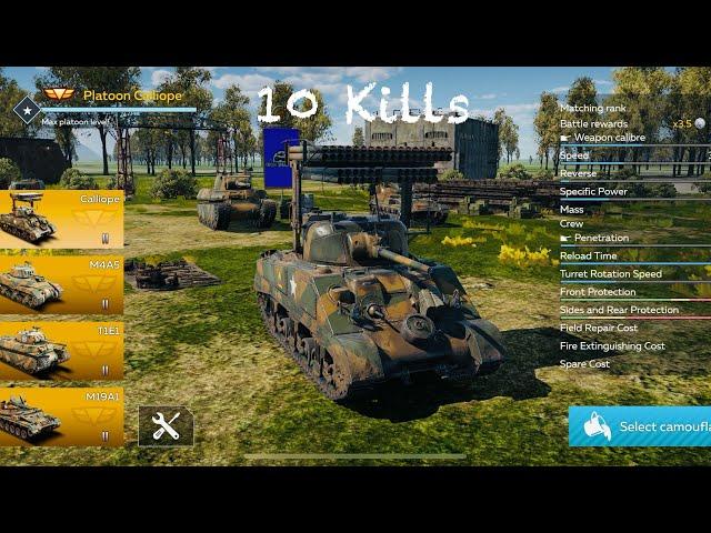 10 Kills With The Rocket Sherman (Calliope) - War Thunder Mobile