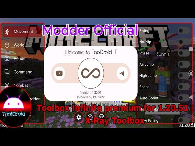 ToolDroidˣ 1.20.51 | Modded Toolbox | Infinite Premium | Modded by Modder Official