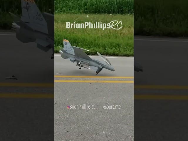 F-16 Rough Landing #rc #aviation #rcplane