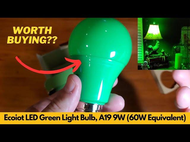 Worth It? Ecoiot LED Green Light Bulb, A19 60W Equivalent, 4-Pack Green LED Bulbs, Energy Efficient