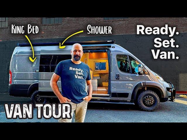 This VAN Conversion With MEGA King Size Bed - RAM Promaster Luxury Class B Camper