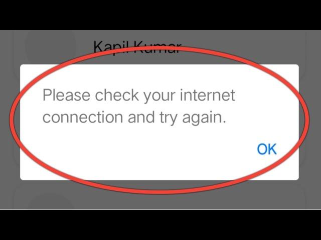 Please Check Your Internet Connection And Try Again Messenger