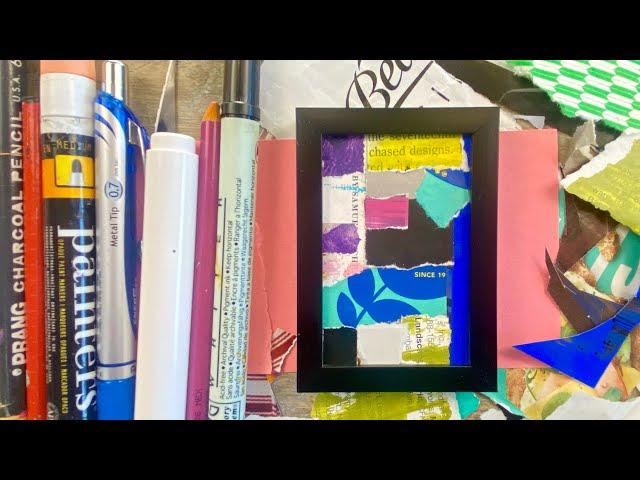 Making This Tiny Abstract Collage Time Lapse