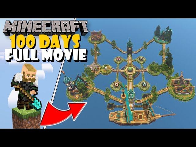 I Survived 100 Days In Minecraft ONE BLOCK Skyblock! (Full Movie)