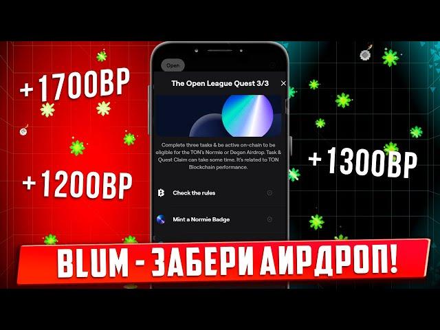 ️ BLUM - АИРДРОП $1МЛН В НОВОМ КВЕСТЕ! СДЕЛАЙ ЭТО И ЗАБЕРИ СВОЙ ДРОП!