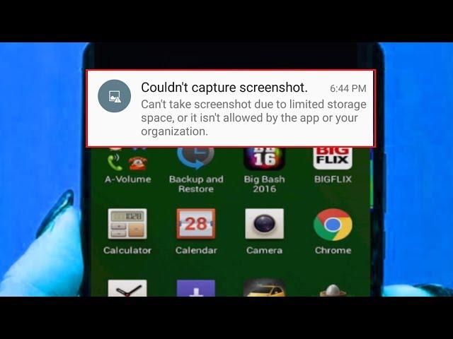 How to Fix Couldn’t Capture Screenshot Due to an Error Limited Storage in Android