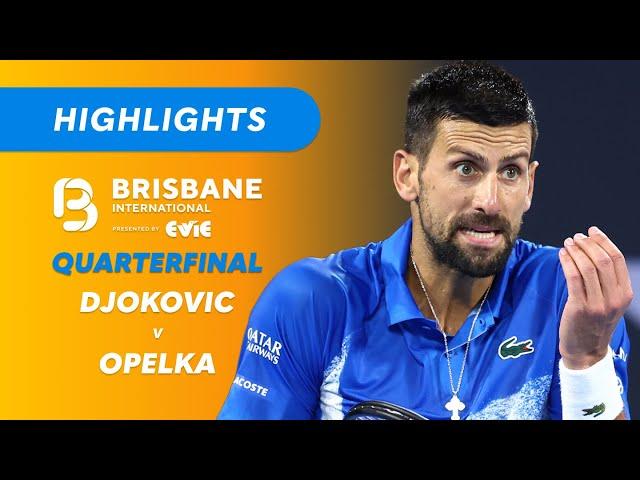 Novak Djokovic v Reilly Opelka - Brisbane International Highlights | Wide World of Sports