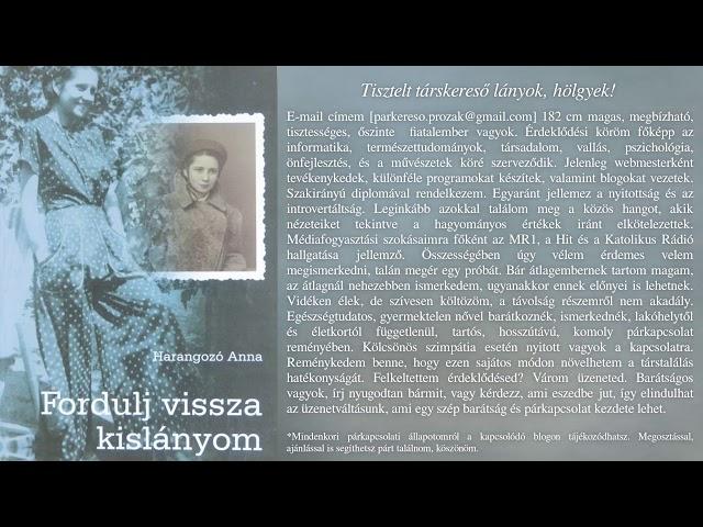 Harangozó Anna - Fordulj vissza kislányom (hangoskönyv)