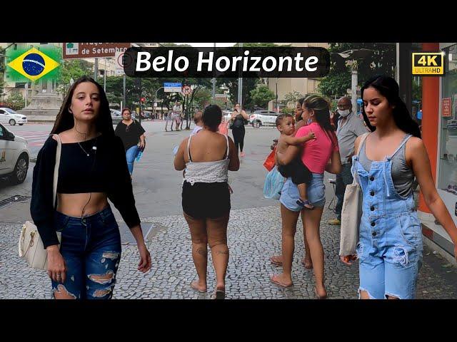 WALKING TOUR | Downtown Belo Horizonte in Minas Gerais, Brazil  [4K]