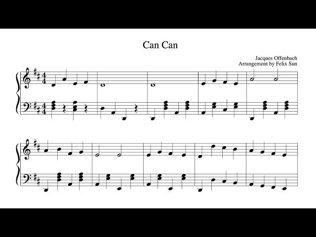 Can Can (Offenbach) - Piano Solo - Sheet Music | Arr. Felix Sun