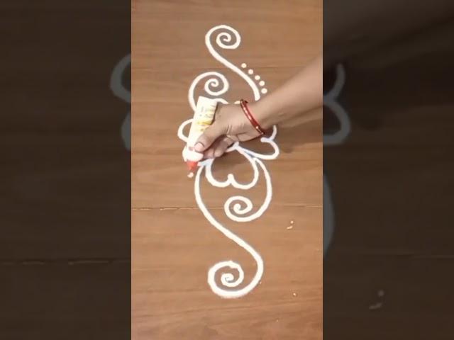 Simple and cute daily side muggulu designs #rangoli
