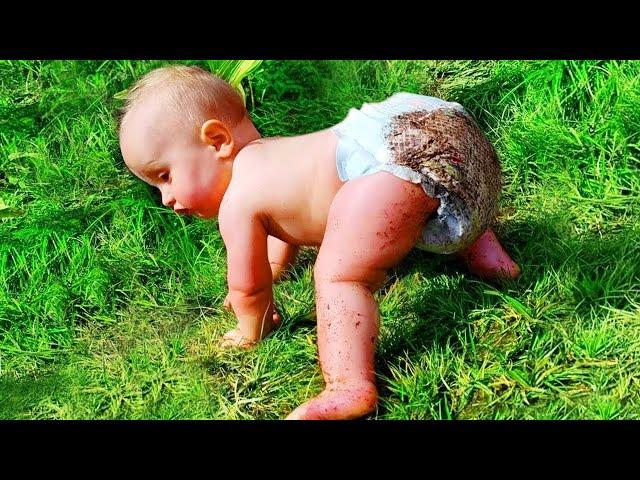 Cute Babies Playing Outdoor Moments - Cute Baby Video II Cool Peachy