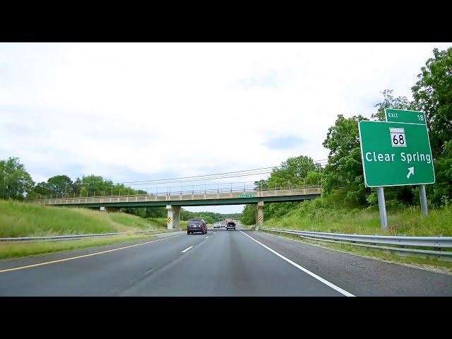 I-70 Eastbound in Maryland, Hancock to Hagerstown (Exits 0 to 26)