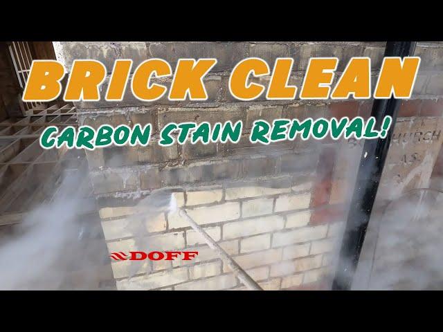 Facade Cleaning & Restoration Carbon Stain Removal From Yellow Bricks Using Doff Machine