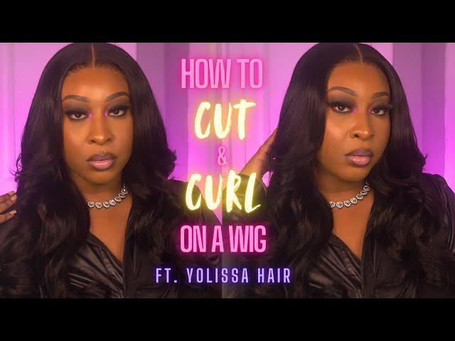 BOMBSHELL CURLS: How to Cut Layers & Curl On A Wig FT. ​⁠YOLISSA HAIR Ready To Wear 5x5 Closure Wig