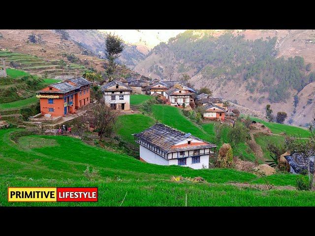 Poor But Very Very Happy Village Life || Nepali Mountain Village Lifestyle || Primitive Lifestyle