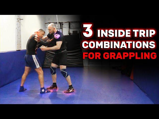 3 inside trip combinations for Grappling. Sambo technique