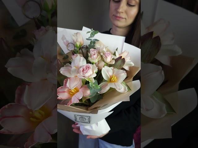 купить тюльпаны букет с Доставкой #цветыворонеж #заказать цветы #доставка цветов #букеттюльпанов