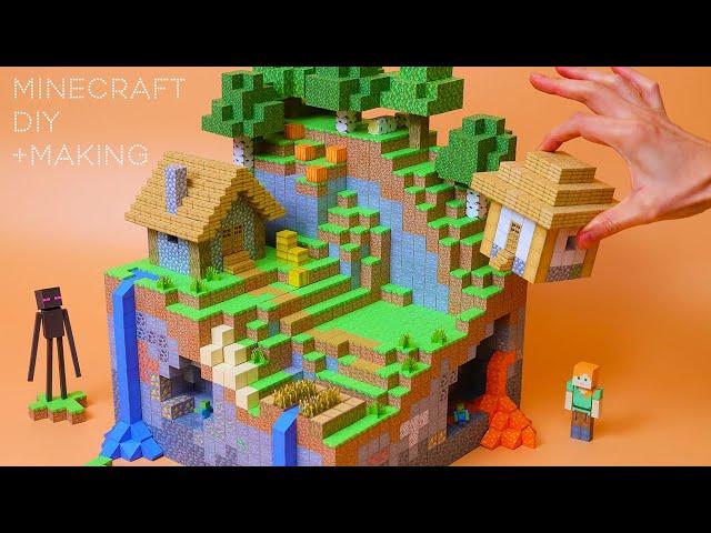 [ + Making ] Magnetic Papercraft / Minecraft Village