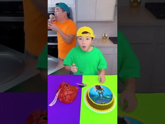 Mario cake VS fruit ice cream challenge! #funny #youtubelife