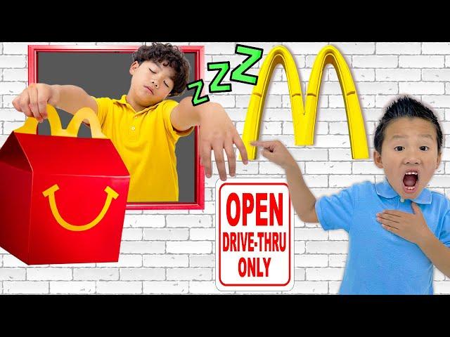 Eric Sleepwalking Chef Happy Meal Drive Thru Surprise with Kaden!