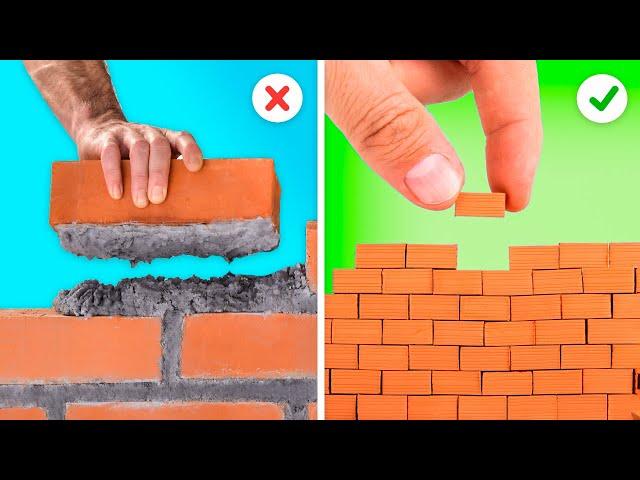 DIY MINIATURE HOUSE FROM LITTLE BRICKS || 5-MINI-te Decor Crafts!