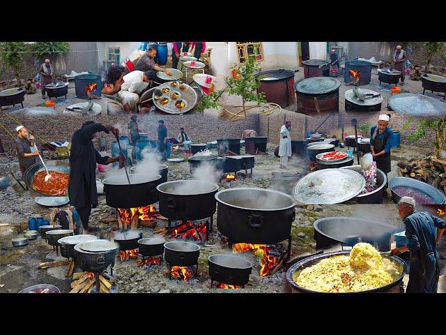 Amazing Afghanistan marriage ceremony | Afghan village food | Kabuli Pulao