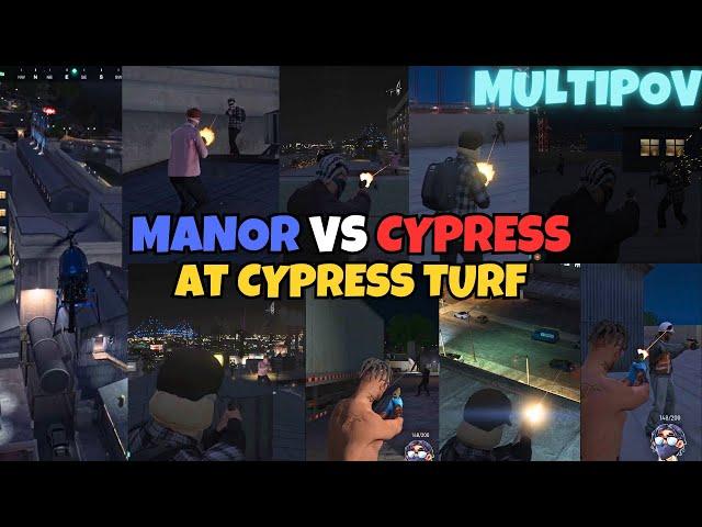 MANOR vs Cypress After Ste Pushes Cypress Turf in a Heli (Multi POV) | NOPIXEL 4.0 GTA RP