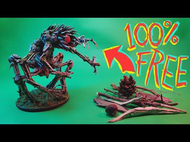 How To Make A MONSTER MINIATURE Using STUFF Found In The WOODS.