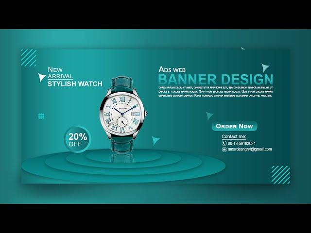 Ads Web Banner Design। Photoshop CC 2021 by hridoyhtd