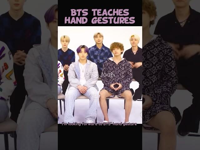 BTS teaches hand gestures 1 #bts #btsshorts #btsedits #btsarmy #kpop