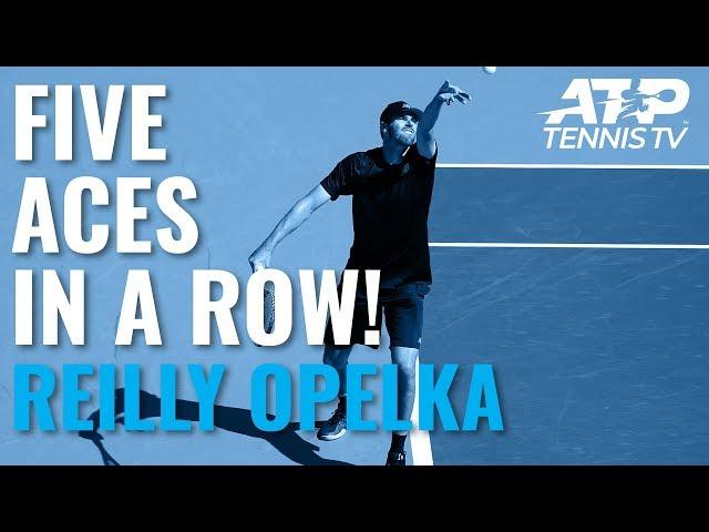 Reilly Opelka Slams Five Consecutive Aces to Win Set! | Basel 2019