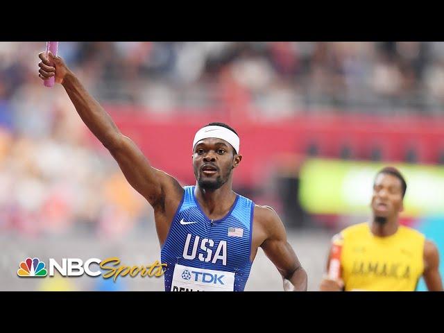 Rai Benjamin's anchor helps USA complete 4x400 world championship double | NBC Sports