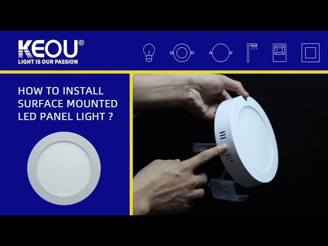 How to install surface mounted led panel lights?