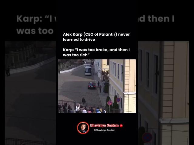 Alex Karp Never Learned To Drive  #alexkarp #palantir #money #uk #usa #interview #podcast #shorts