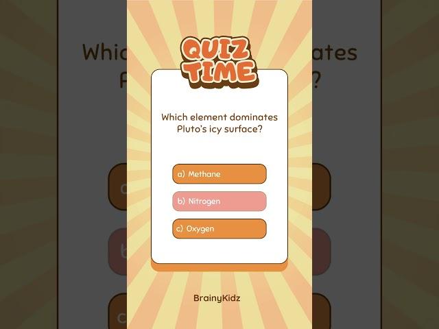 BrainyKidz short 55 #cosmicquizcorner #multiplechoice #planetquiz #learnaboutspace #quiztime #test