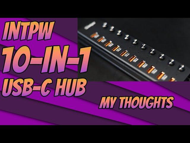 10 port USB Hub with individual power buttons | INTPW 10-in-1 USB Hub